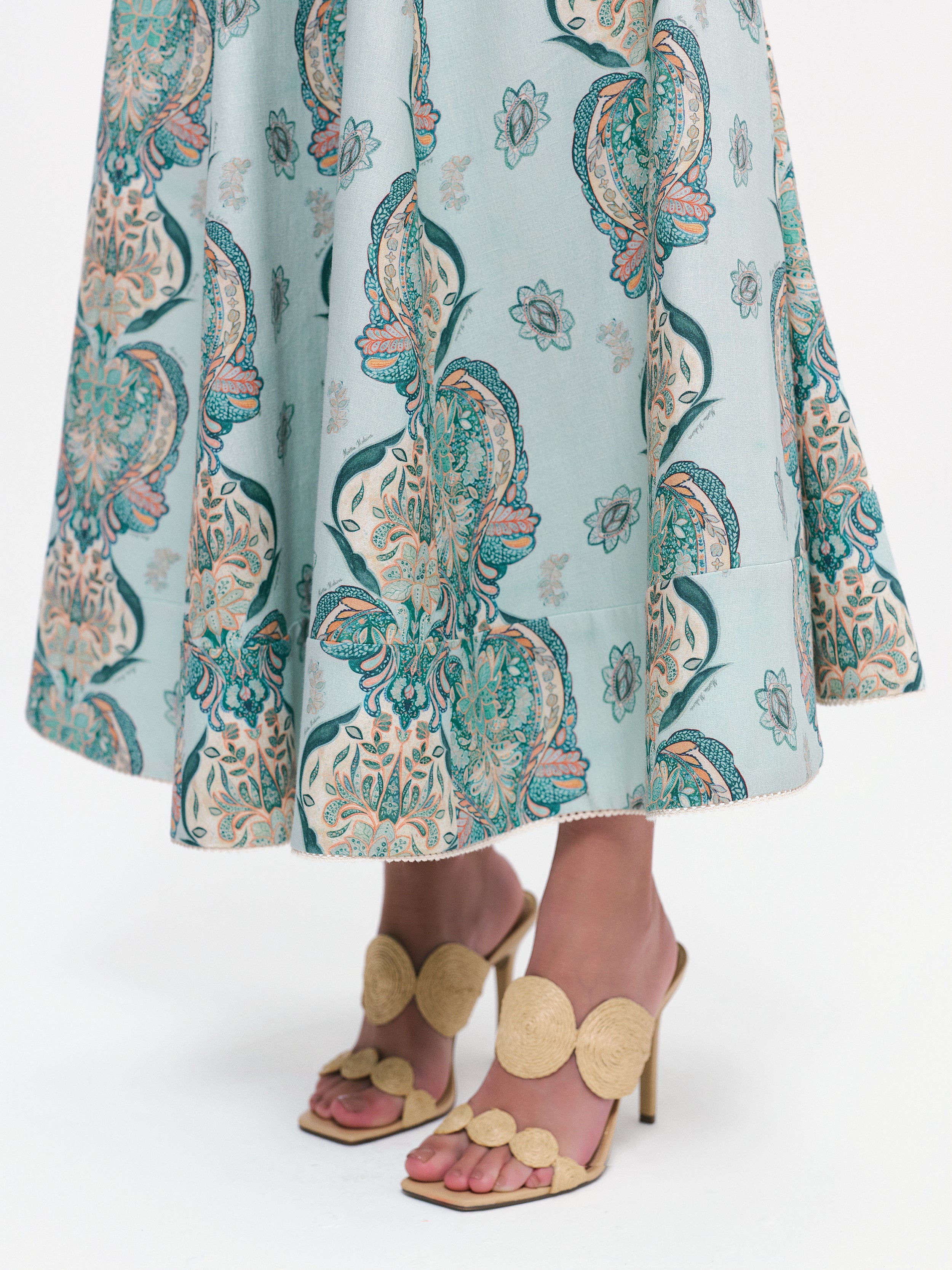 SAIA MIDI FLAVIA ESTAMPA FLOR DE LOTTUS