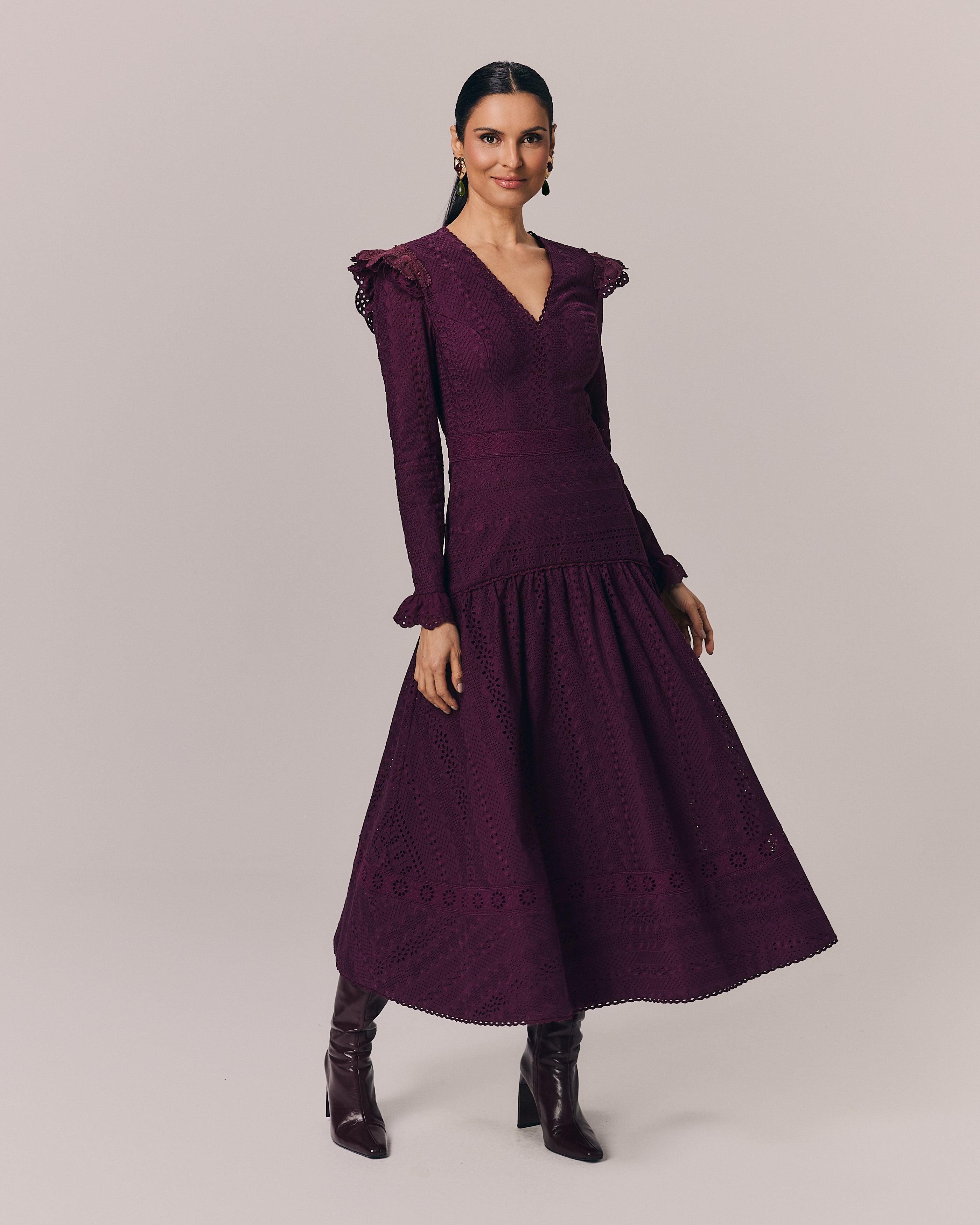 VESTIDO MIDI LAURA VINO