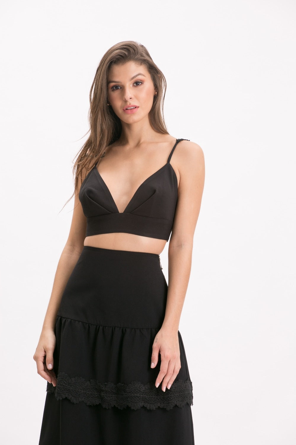 TOP CROPPED NINA CREPE